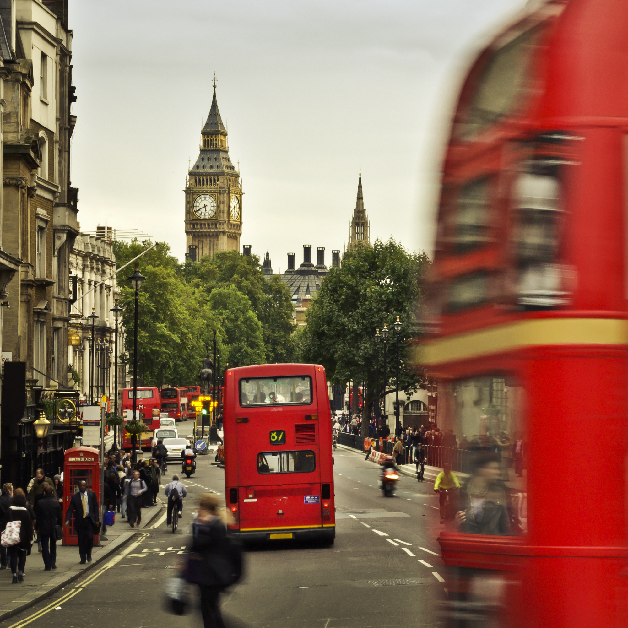 City Of London View From Trafalgar Square Big Ben