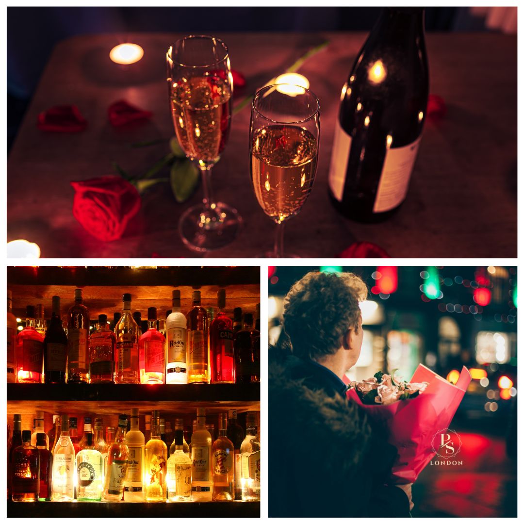 a collection of images illustrating some date night valentine's day ideas for couples at night.