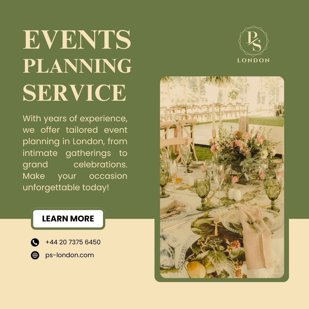 discover unique event planning services for individuals, bespoke occasions in London by PS LONDON